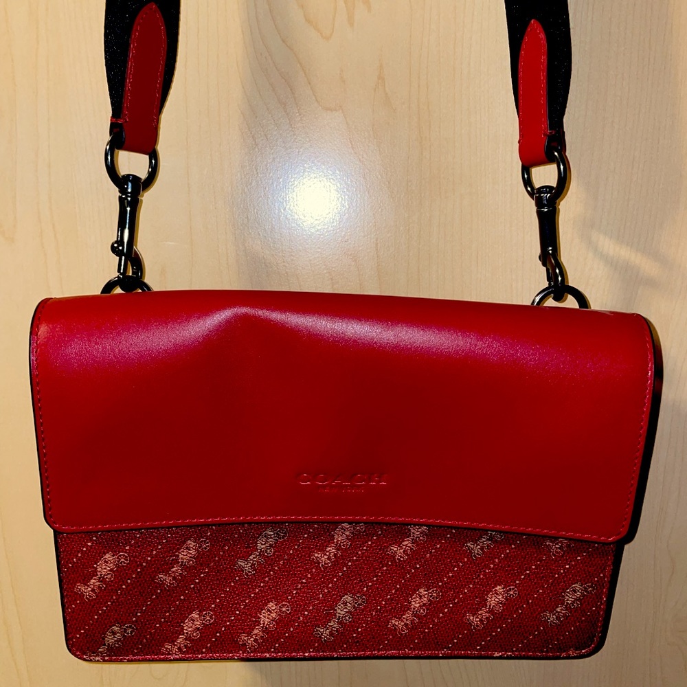Coach Turner Flap Crossbody With Horse And Carriage Dot Print